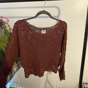 Billabong criss-cross sleeve knitted sweater!